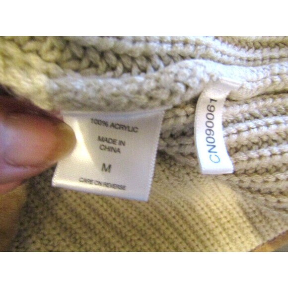 New York & Company Chunky Knit Cardigan Sweater High Neck Full Zip Jacket M - Picture 8 of 9